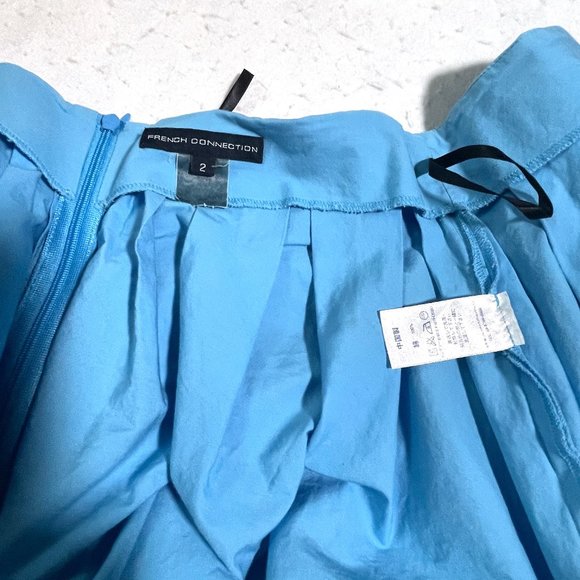 French Connection pleated blue mini skirt - Picture 4 of 5